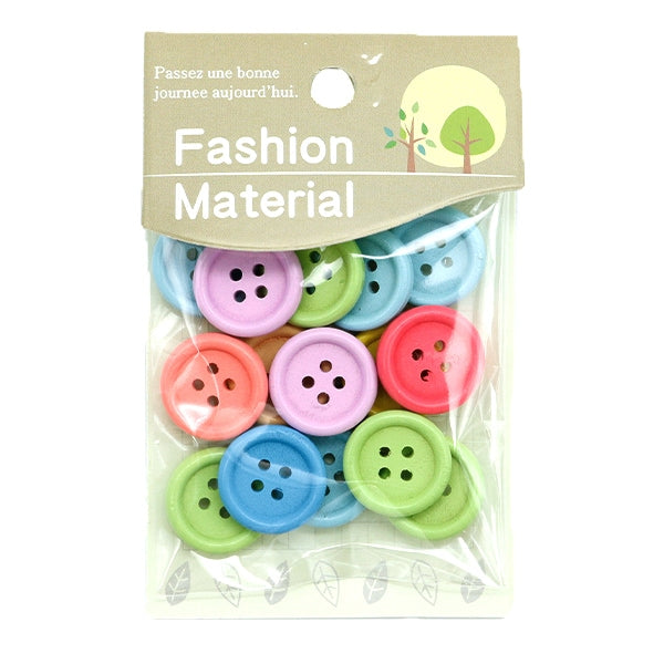 按鈕“木材按鈕混合20mm彩色CWB03”