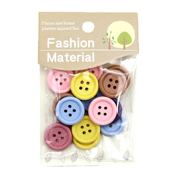 按鈕“木材按鈕混合20mm彩色CWB04”