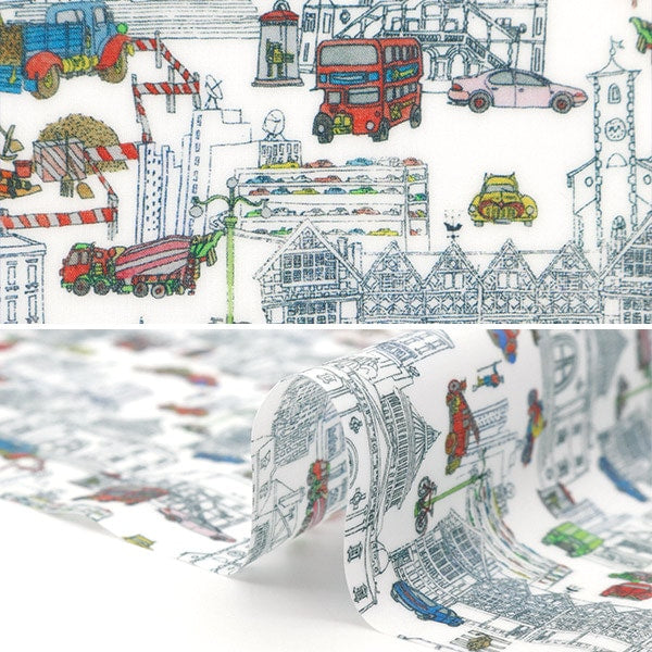 الأقمشة "صفائح أقمشة الحرية"قماش مقطوع حوالي 33 سم × 50 سم مكالمات لندن CR363J4207-AU'' Liberty Japan