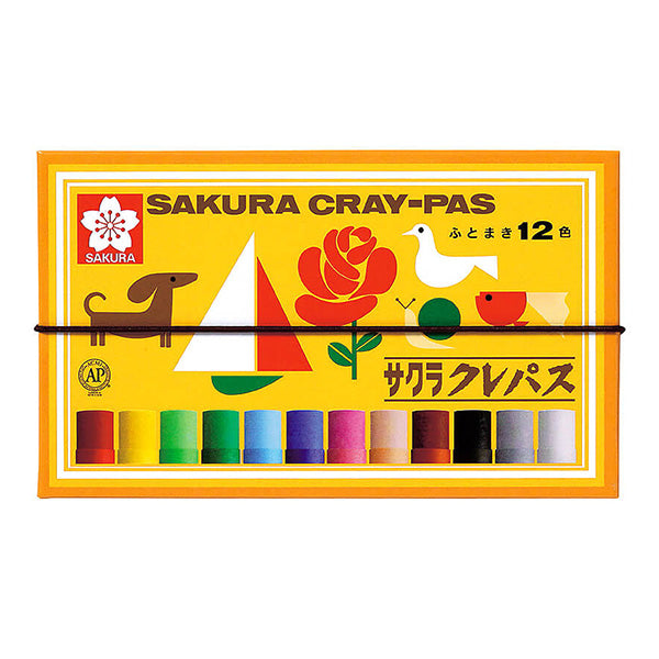 泉くれは　BL　12冊セット 画材 『クレパス太巻 12色セット ゴムひも付き LP12R』 SAKURA サクラ