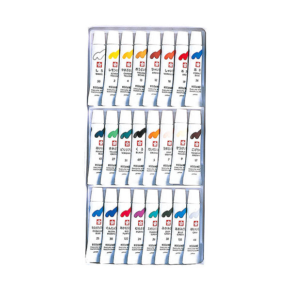 Pinturas "Matt acuarela Tubo laminado 24 Color Set EMW24" Sakura sakura crepass