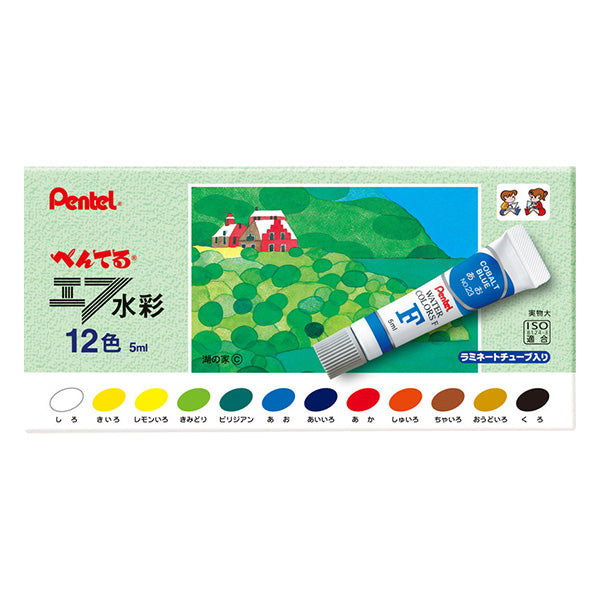 Pinturas "f tubo laminado de acuarela Enogur 12 Color WFR-12" Pentel Pentel