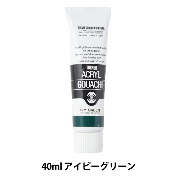 Dipingi "Acrilico Gash 40ml Ivy Green" Turner Turner Color