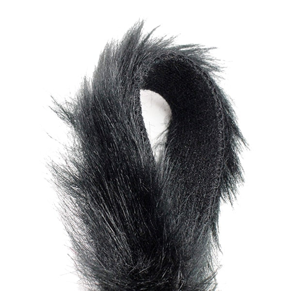 【数量5から】 リボン 『フェイクファーテープ 25mm幅 6色 2:Black』