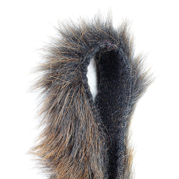 【数量5から】 リボン 『フェイクファーテープ 25mm幅 6色 4:Brown』