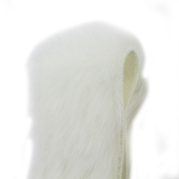 【数量5から】 リボン 『フェイクファーテープ 50mm幅 6色 1:White』