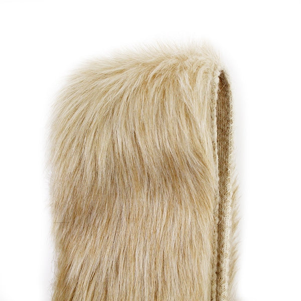 【数量5から】 リボン 『フェイクファーテープ 100mm幅 6色 5:Beige』