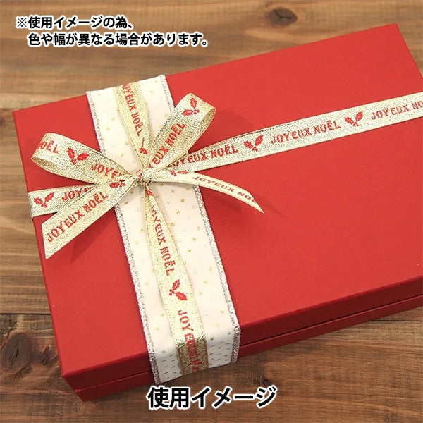 Ruban "Grand Metal Noel Largeur d'environ 12 mm x environ 12m Volume 15704 2 Green Gold" Tokyo Ribbon TokyoRuban