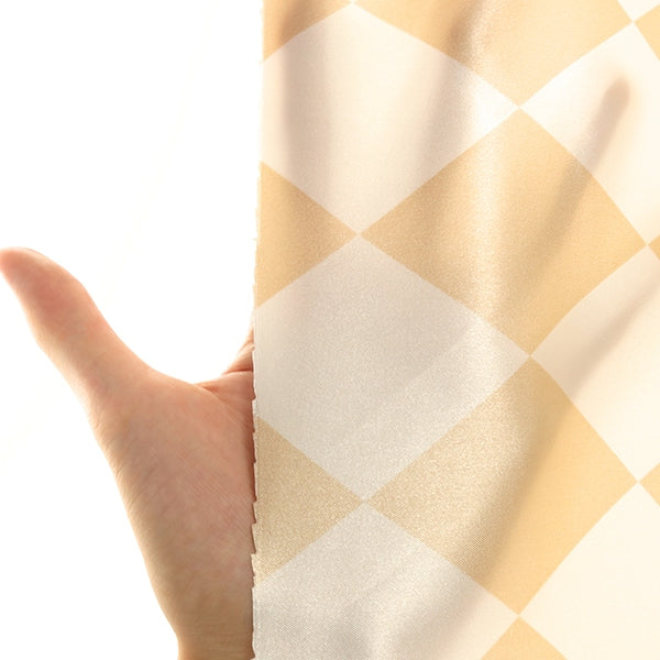 【数量5から】 生地 『ダイヤモンドサテン 白×生成 170530-6』