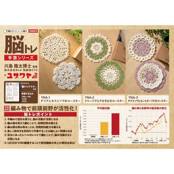 Kit de tricot "Kit de tricotage en dentelle du cerveau Kit de tricotage Cherry et St. Paulia Coaster YNA-3"