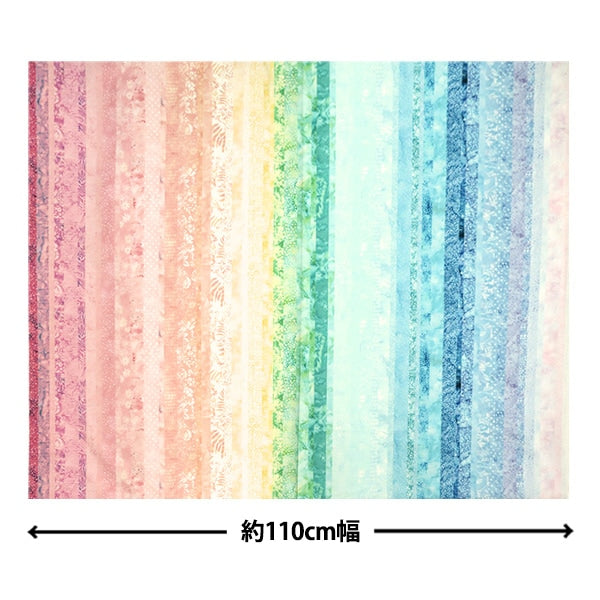 【数量5から】 生地 『USAコットン ホフマン・ウェーブ パステル T4886-135』