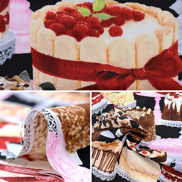 【数量5から】 生地 『USAコットン レット・ゼム・イート・ケイクス C8387-MULTI』