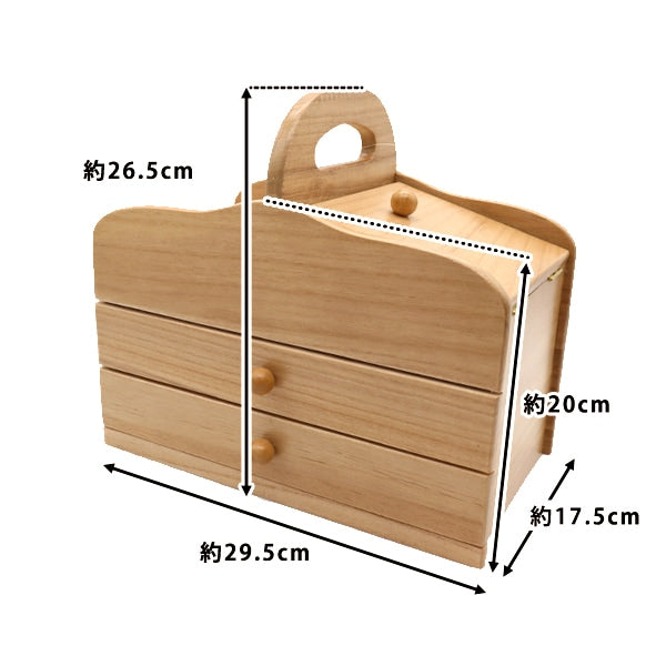 Швейная коробка "Деревянная швейная коробка натуральная WS-01-N"