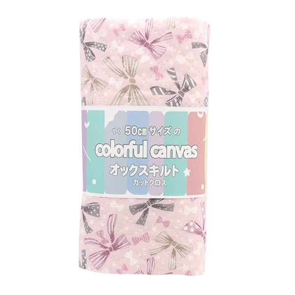 الأقمشة 『أكسفوردلحاف الشريطالبوب قماش مقطوع حوالي 106 × 50 سم وردي كوسومي CQ-RIBBON-F”