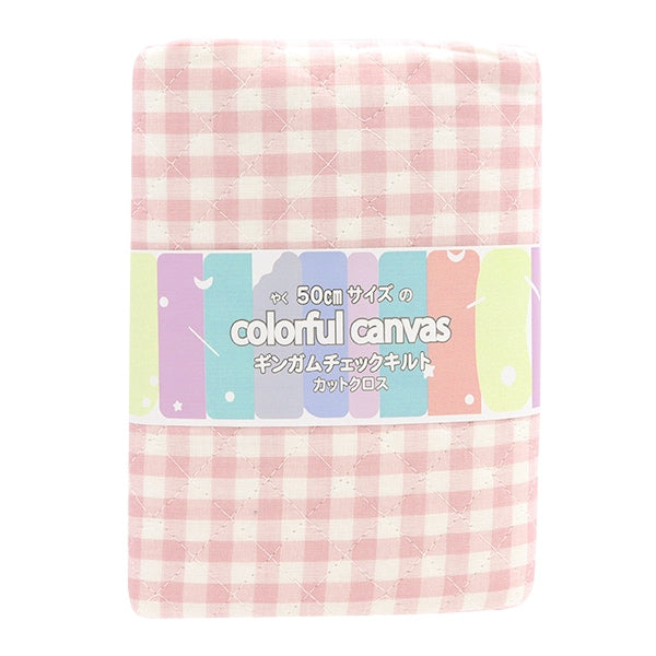 الأقمشة "خياطة اللحف القطنية المصبوغة بخيوط كبيرة" قماش مقطوع حوالي 105 سم × 50 سم وردي فاتح C-QCO-GIL-LPK''