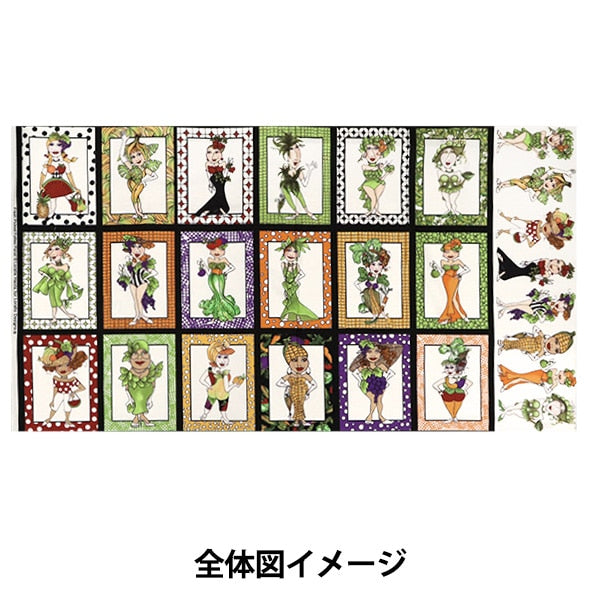 Ткань "USA Cotton Loralai Design Fresh Pick Defories Панель панели 692-541"