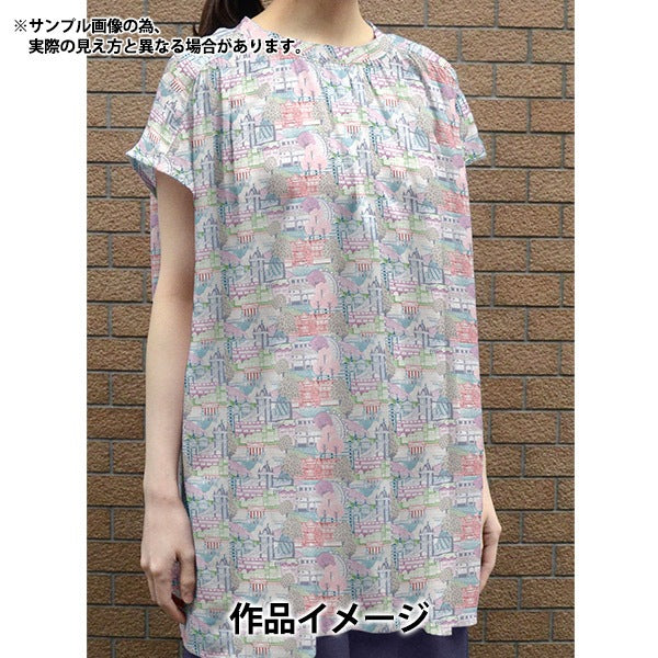 【数量5から】 生地 『リバティ・ファブリックス タナローン キャピタルヴューズ 3636845-BU』 Liberty Japan リバティジャパン