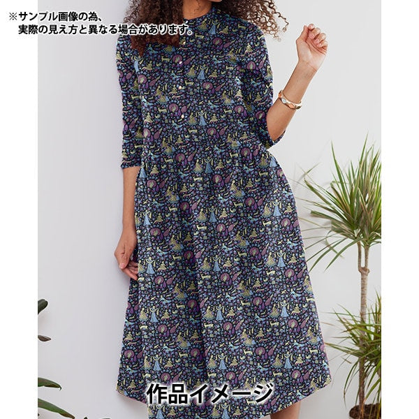 【数量5から】 生地 『リバティ・ファブリックス エアリーコット ダンシング・レディース 3631283J23D』 Liberty Japan リバティジャパン