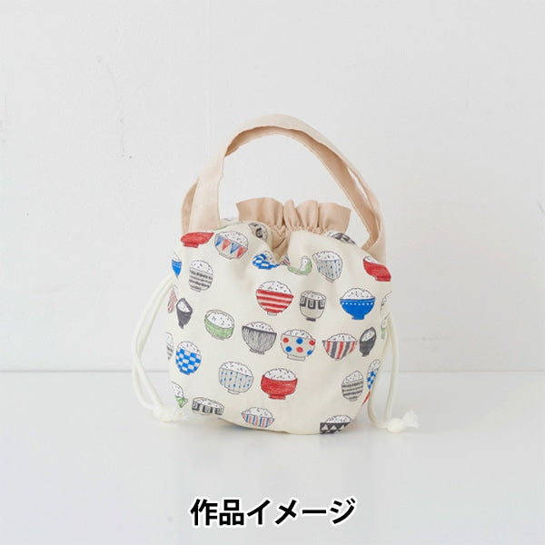 【数量5から】 生地 『オックス おいしい生地 ごはん柄 キナリ YKA-16070-1A』 KOKKA コッカ