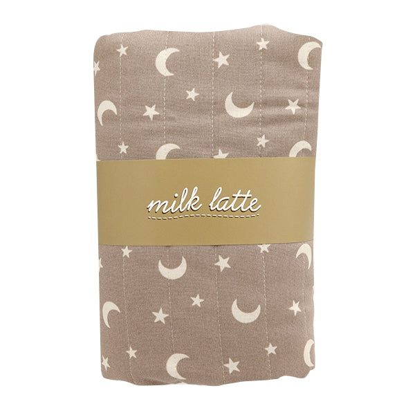 生地 『シーチングキルト カットクロス 約101cm×50cm ミルクラテ ムーンスター モカ MLJS50-10A』