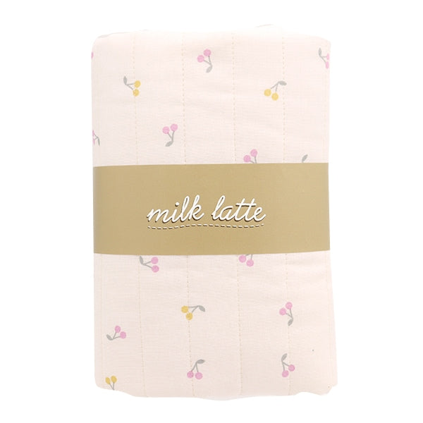 生地 『シーチングキルト カットクロス 約101cm×50cm ミルクラテ チェリー カラフル MLJS50-11A』