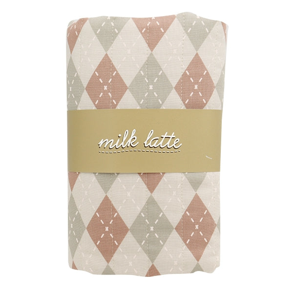 الأقمشة 『الأغطيةلحاف قماش مقطوع تقريبًا 101 سم × 50 سم حليب لاتيه أرجايل بني MLJS50-12A"