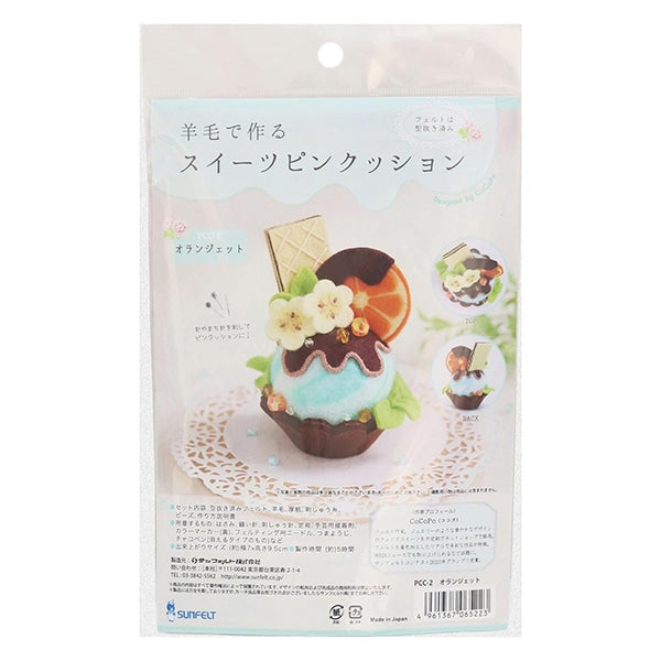 Fieltro de agujaKit "Sweets Pink Cushion Oranget PCC-2" El sol se sintió el sol