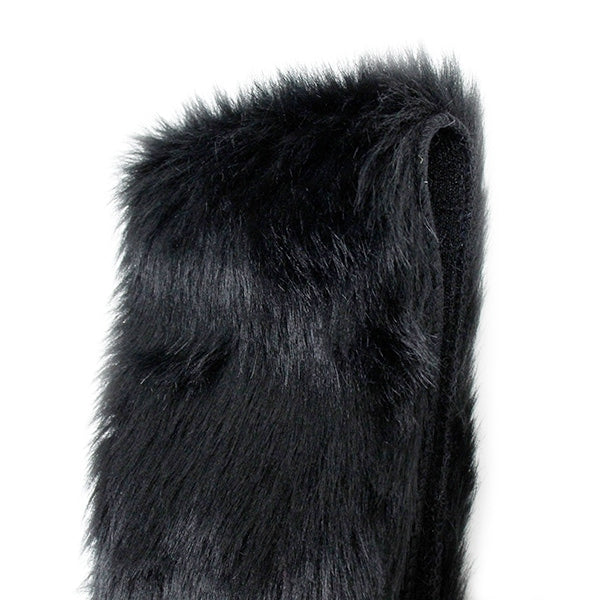 【数量5から】 リボン 『フェイクファーテープ 120mm幅 6色 2:Black』