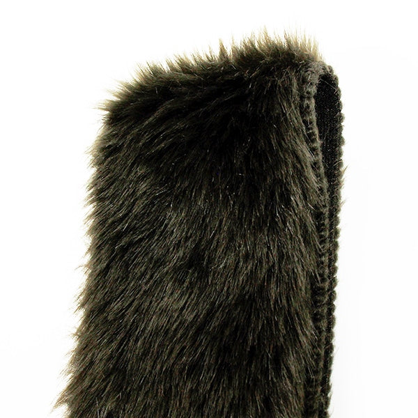 【数量5から】 リボン 『フェイクファーテープ 120mm幅 6色 3:DkBrown』