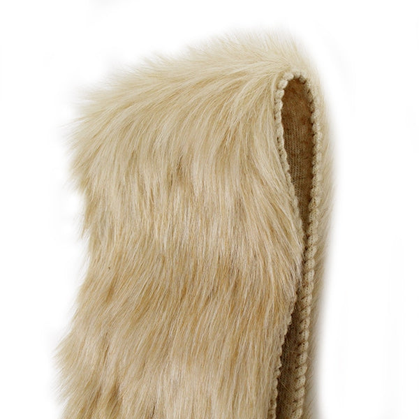 【数量5から】 リボン 『フェイクファーテープ 120mm幅 6色 5:Beige』