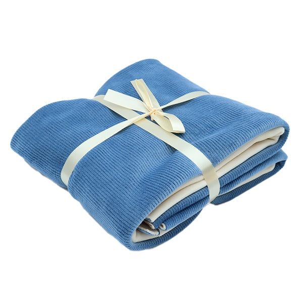 Tissu "Tricot de liaison Tissu coupé Environ 85 cm x 90 cm Velours côtelé Blue Grey BN212P-03BG"