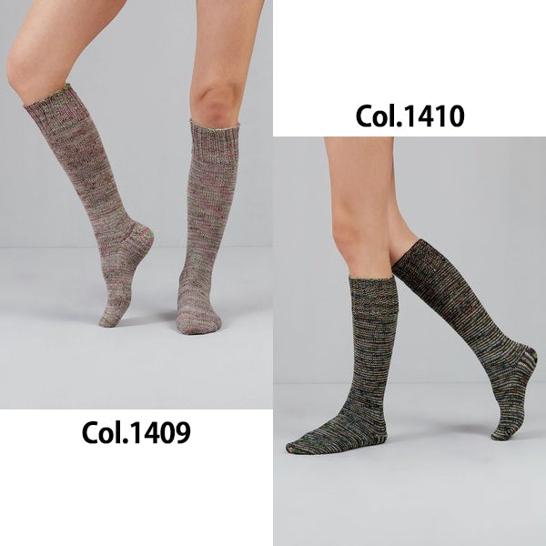 Filato per calze Filato Lana di lana di lana gusto "Carmen 1409 Color"