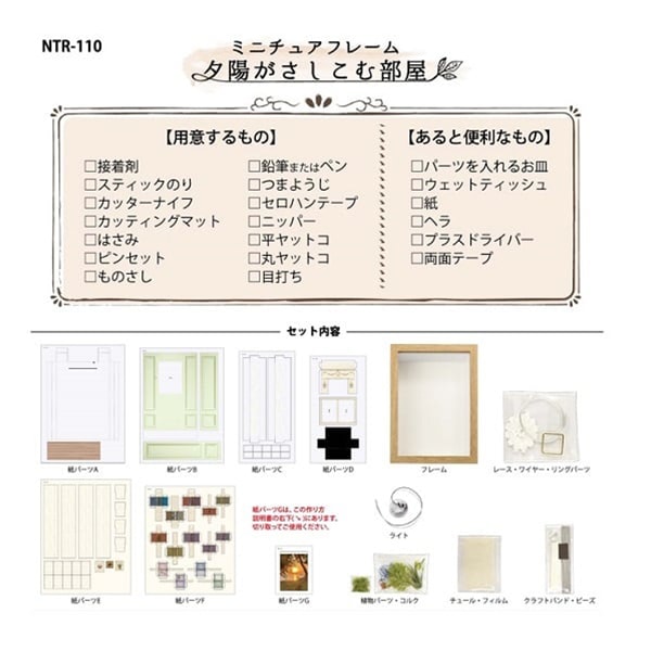 Miniatur-Kit "Miniaturrahmen Kit Meeresfrüchte Raum NTR-110" Eruberu Elbert