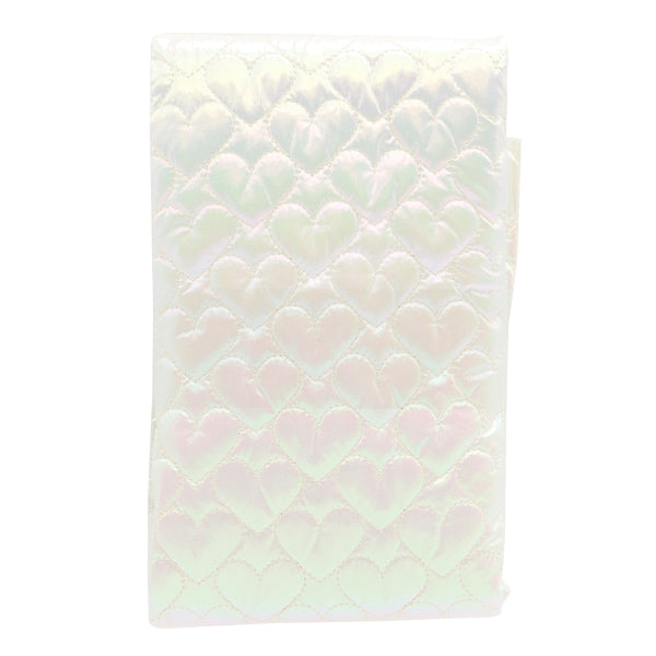 الأقمشة "لحاف الهولوغرام القلب"قماش مقطوع 65 سم × 70 سم تقريبًا. أبيض C-HS2256-1WH"