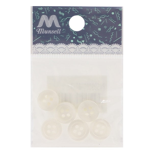 زر "زر قميص 11.5 مم 6 قطع 3 ألوان PVSO9001 01: أبيض"