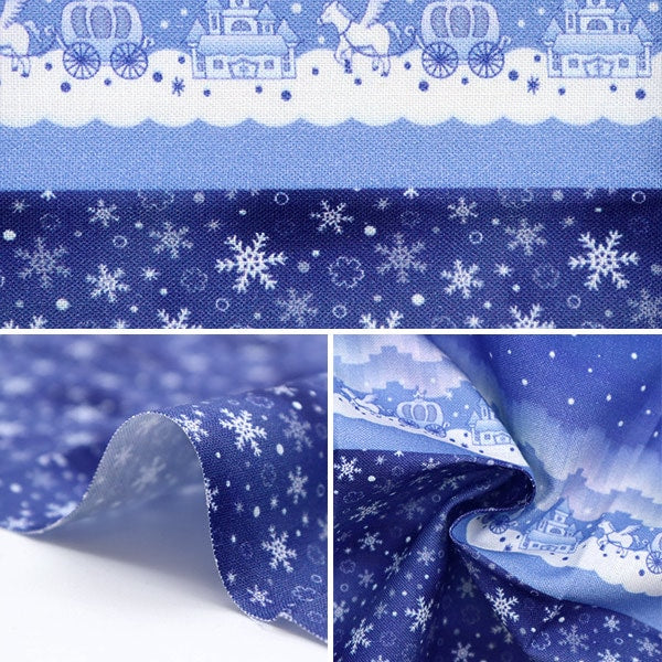 الأقمشة 『قماش مقطوع عالم صغير صغيرالأقمشة قلعة الثلج TTF-18”