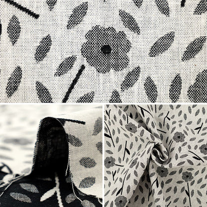 [Quantité à partir de 5] Tissu «Tissu Uhayako Banshuori double tissageJacquard Zakka Noir UP5993-A" COTTON KOBAYASHI