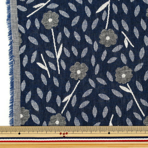 [Anzahl ab 5] Stoff „Uhayako-Stoff, Banshuori-DoppelgewebeJacquard Zakka Blau UP5993-B" COTTON KOBAYASHI