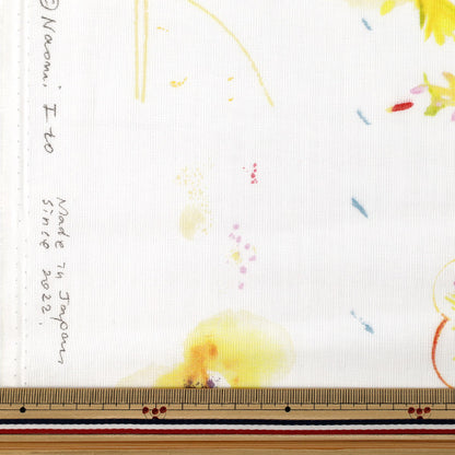 【数量5から】 生地 『ナニイロ オーガニックWガーゼ hana no toki niwa A番色 EGX-11440-1A』 KOKKA コッカ