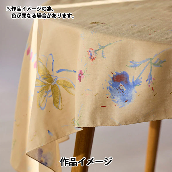 【数量5から】 生地 『ナニイロ オーガニックWガーゼ hana no toki niwa C番色 EGX-11440-1C』 KOKKA コッカ