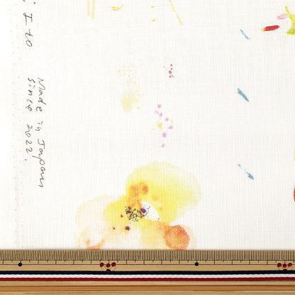 【数量5から】 生地 『ナニイロ リネン 薄手 hana no toki niwa A番色 EGX-11441-1A』 KOKKA コッカ
