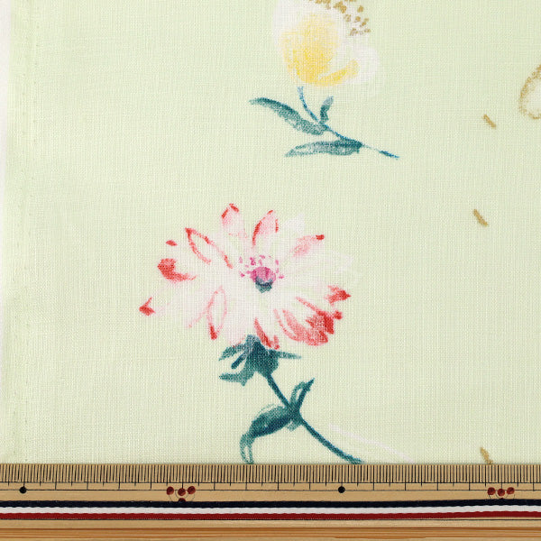 [数量5起] 织物 "Naniiro 亚麻薄花之时庭 B 色 EGX-11441-1B” KOKKA