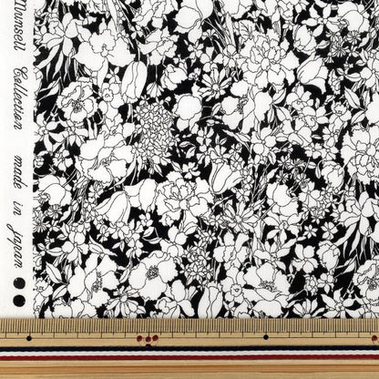 【数量5から】 生地 『ローンプリント ブラック YUZ-960-1』 mansell マンセルコレクション 【ユザワヤ限定商品】