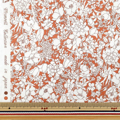 【数量5から】 生地 『ローンプリント オレンジ YUZ-960-4』 mansell マンセルコレクション 【ユザワヤ限定商品】