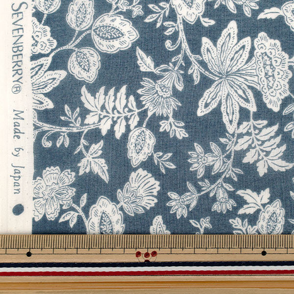 [Cantidad desde 5] Tela ``80 velo de sedaCésped Chintz Simple Azul Viejo B83078Z-1-5”