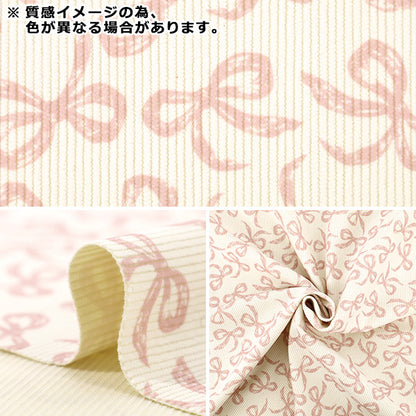 [Quantité à partir de 5] Tissu ``Bon appel Ruban Gris x Blanc cassé NRF-16-GRY"