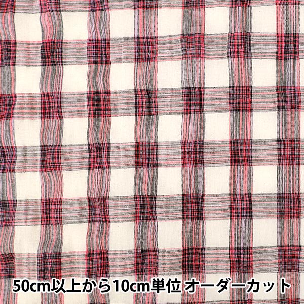 [数量5起] 织物 "潮流面料七彩格纹紫色TF-93P” KIYOHARA