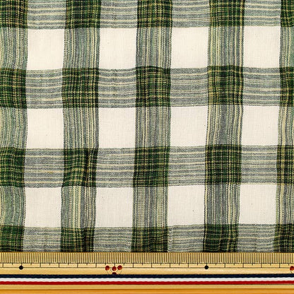 [Quantity from 5] Fabric "Trend Fabric Colorful Check Khaki TF-93PK” KIYOHARA