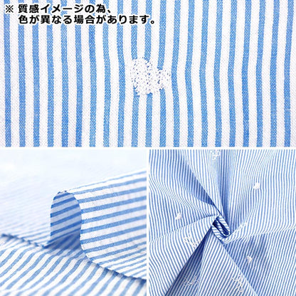 【数量5から】 生地 『ストライプ刺繍 ライトブルー TF-96LBL』