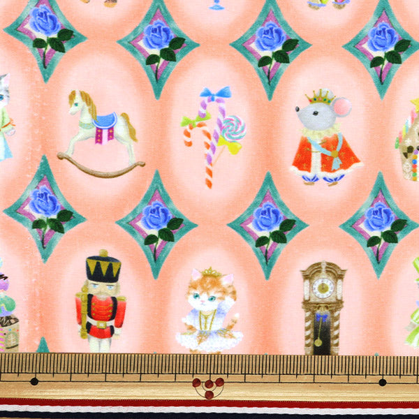 [Menge ab 5] Stoff "60 Darlehen Digitaldruck 22Fabric Twinkle Toy Pink Beige DP-4440-2A"